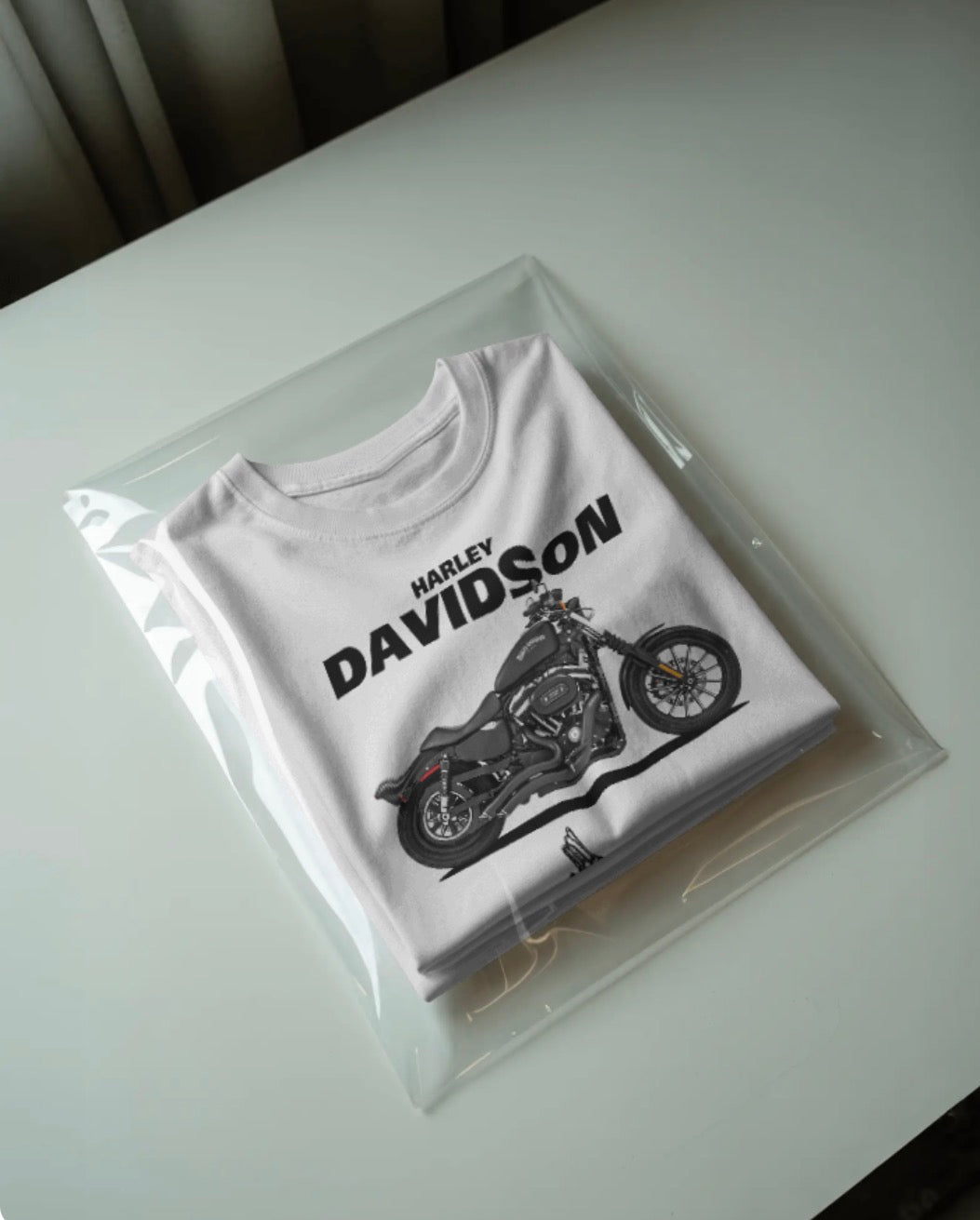 Men’s Harley Motorcycle Graphic Oversized T-Shirt – Vintage Biker Streetwear Tee