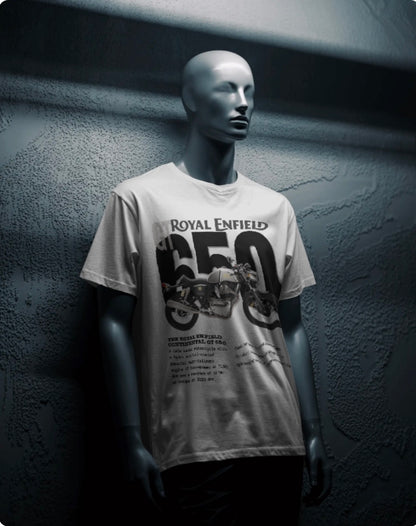 Men’s Royal Enfield GT 650 Oversized Graphic T-Shirt – Premium Biker Streetwear Tee
