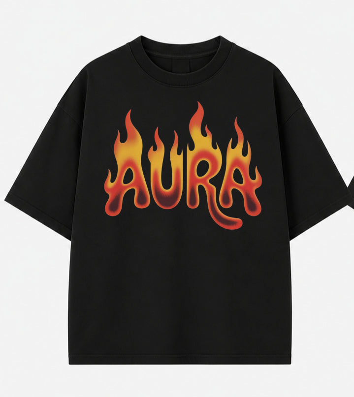 Fire Aura Oversized T-Shirt