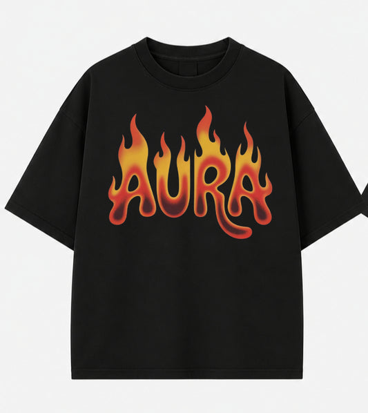Fire Aura Oversized T-Shirt