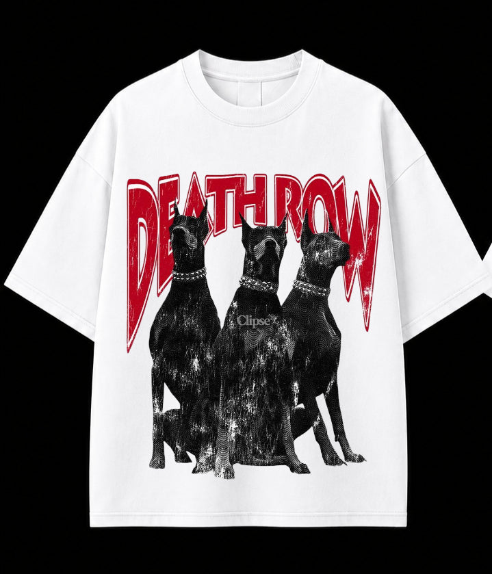 Death Row Doberman Oversized T-Shirt – Vintage Streetwear Graphic Te