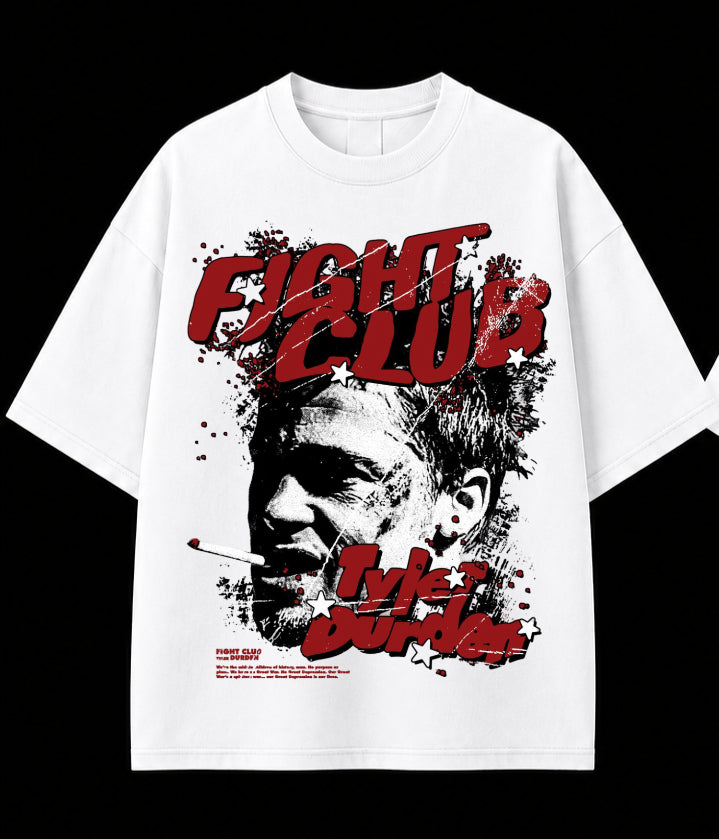 Fight Club Tyler Durden Oversized T-Shirt – Vintage Movie Graphic Tee