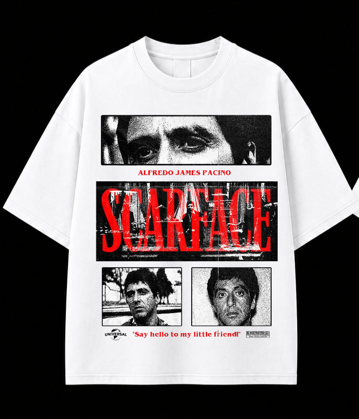 Scarface Tony Montana Oversized T-Shirt – Vintage Movie Graphic Tee
