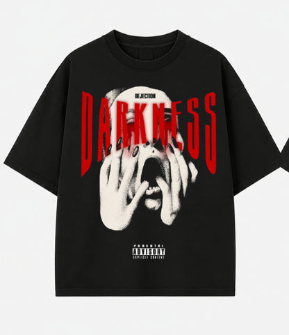Darkness Oversized Black Graphic T-Shirt for Men | Premium Streetwear Tee