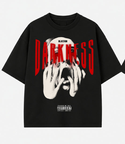 Darkness Oversized Black Graphic T-Shirt for Men | Premium Streetwear Tee
