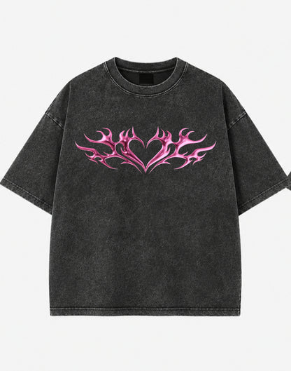 Dragonheart Acid Wash Oversized Tee