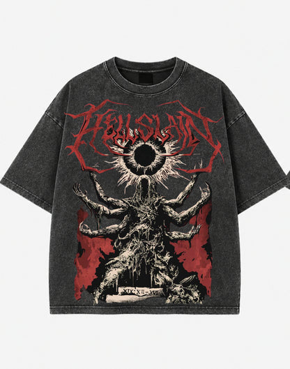 Abyss Reign Acid Wash Oversized Tee