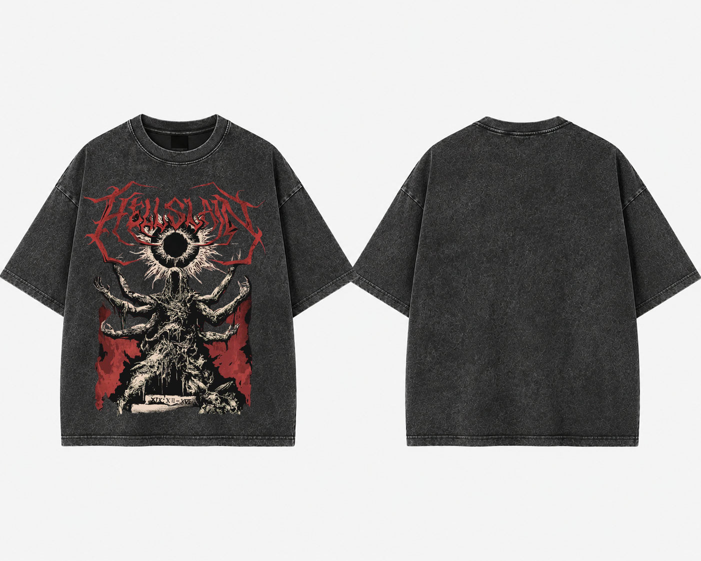 Abyss Reign Acid Wash Oversized Tee