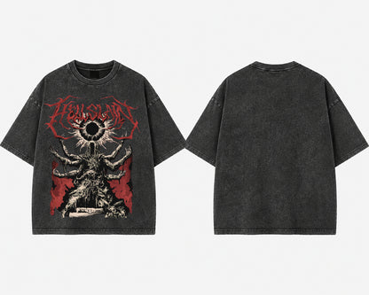 Abyss Reign Acid Wash Oversized Tee
